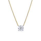Cushion Chic 14K Yellow Gold Lab Grown Diamond Necklace - 1.50 ct