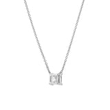 Princess Charm 14K White Gold Lab Grown Diamond Necklace - 1.50 ct
