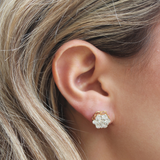 Meadow 14K Yellow Gold Cluster Lab Grown Diamond Unisex Earrings - 2.79 Cts