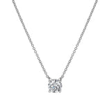 Apollo 14K White Gold Round Lab Grown Diamond Pendant - 0.49 Ctw