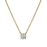 Apollo 14K Yellow Gold Round Lab Grown Diamond Pendant - 0.75 Ctw