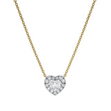 Valentina 14K Yellow Gold Lab Grown Diamond Heart Necklace - 1 ct