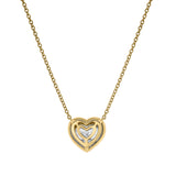 Valentina 14K Yellow Gold Lab Grown Diamond Heart Necklace - 1 ct