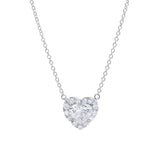 Alessa 14K White Gold Lab Grown Diamond Heart Necklace – 1.5 ct