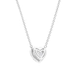 Alessa 14K White Gold Lab Grown Diamond Heart Necklace – 1.5 ct