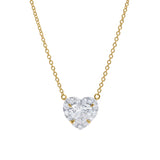 Alessa 14K Yellow Gold Lab Grown Diamond Heart Necklace  – 1.5 ct
