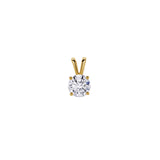 Lucent 14K Yellow Gold Round Lab Grown Diamond Pendant - 1 Ctw