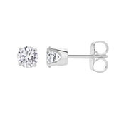 Seraph 14K White Gold Lab Grown Round Solitaire Diamond Earrings - 0.75 Ct