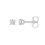Valeria 14K White Gold Lab Grown Round Solitaire Diamond Earrings - 0.2 Ct