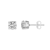 Silla 14K White Gold Lab Grown Round Solitaire Diamond Earrings - 1 Cts