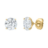 Leanne 14K Yellow Gold Round Lab Grown Diamond Stud Earrings – 10 cts