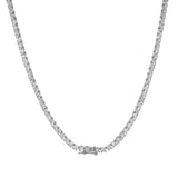 Zeno 10K White Gold Lab Grown Diamond Tennis Chain - 2.6mm