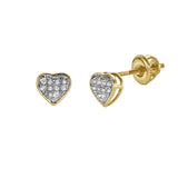 iHeart Diamond 0.06 ct. tw.10K Yellow Gold Earrings