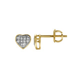 iHeart Diamond 0.06 ct. tw.10K Yellow Gold Earrings