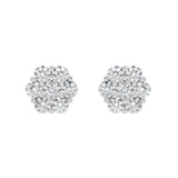Classic Cluster Stud 14K Yellow Gold Diamond Earrings 2.03 ct. tw.