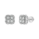 Clover Diamond 0.5 ct. tw. 14K White Gold Earrings