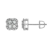 Clover Diamond 0.5 ct. tw. 14K White Gold Earrings