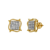 Abrigo 10K Yellow Gold Diamond Unisex Earrings - 0.14 Cts