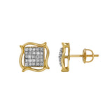 Abrigo 10K Yellow Gold Diamond Unisex Earrings - 0.14 Cts