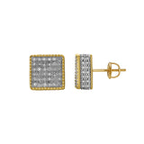 Borboleta 10K Yellow Gold Diamond Unisex Earrings - 0.31 Cts