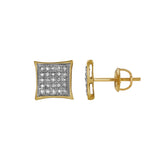 Tempero 10K Yellow Gold Diamond Unisex Earrings - 0.16 Cts
