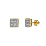 Ninar 10K Yellow Gold Diamond Unisex Earrings - 0.21 Cts