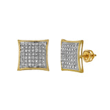 Brotar 10K Yellow Gold Diamond Unisex Earrings - 0.26 Cts