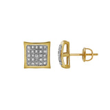 Serenidade 10K Yellow Gold Diamond Unisex Earrings - 0.14 Cts