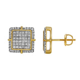 Lembrar 10K Yellow Gold Diamond Unisex Earrings - 0.32 Cts