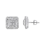 Drip Buckle Diamond 1.00 ct. tw. 14K White Gold Earrings