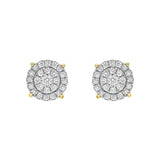 Concentric Circle 14K Yellow Gold Diamond Earrings 0.5 ct. tw.