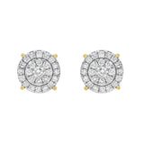 Nested Circle 14K Yellow Gold Diamond Earrings 1.01 ct. tw.