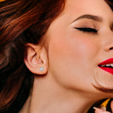 Blazers 14K Yellow Gold Diamond Stud Earrings - 0.48ct.