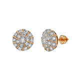 Hadrianus 10K Rose Gold  Diamond Unisex Earrings - 1.37 Cts