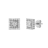Legatum 10K White Gold Diamond Unisex Earrings - 0.48 Cts