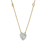 Mira Heart Diamond Necklace in 14K Yellow Gold
