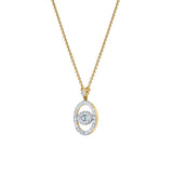 Ziva Round Diamond Evil Eye & Blue Topaz Necklace in 14K Yellow Gold