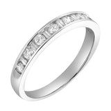 Cosmos 14K White Gold  Round Diamond Studded Band Ring - 0.52cts