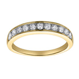 Apex 14K Yellow Gold Round Diamond Studded Band Ring - 0.5cts