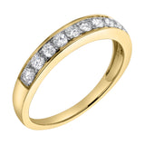 Apex 14K Yellow Gold Round Diamond Studded Band Ring - 0.5cts