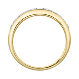 Apex 14K Yellow Gold Round Diamond Studded Band Ring - 0.5cts