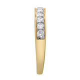 Apex 14K Yellow Gold Round Diamond Studded Band Ring - 0.5cts