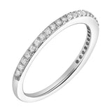 Luna 14K White Gold Round Diamond Studded Eternity Band Ring - 0.25cts