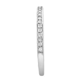 Luna 14K White Gold Round Diamond Studded Eternity Band Ring - 0.25cts