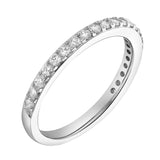 Lina 14K White Gold Round Diamond Studded Eternity Ring - 0.51cts