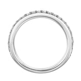 Lina 14K White Gold Round Diamond Studded Eternity Ring - 0.51cts