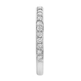 Lina 14K White Gold Round Diamond Studded Eternity Ring - 0.51cts