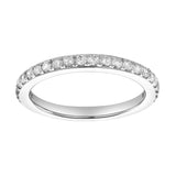 Lina 14K White Gold Round Diamond Studded Eternity Ring - 0.51cts