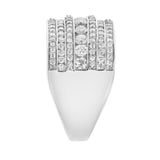 Vero 14K White Gold Round Diamond Studded Dome Ring - 1.34cts