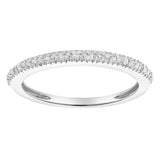 Ava 14K White Gold  Round Diamond Studded Band Ring - 0.06 cts